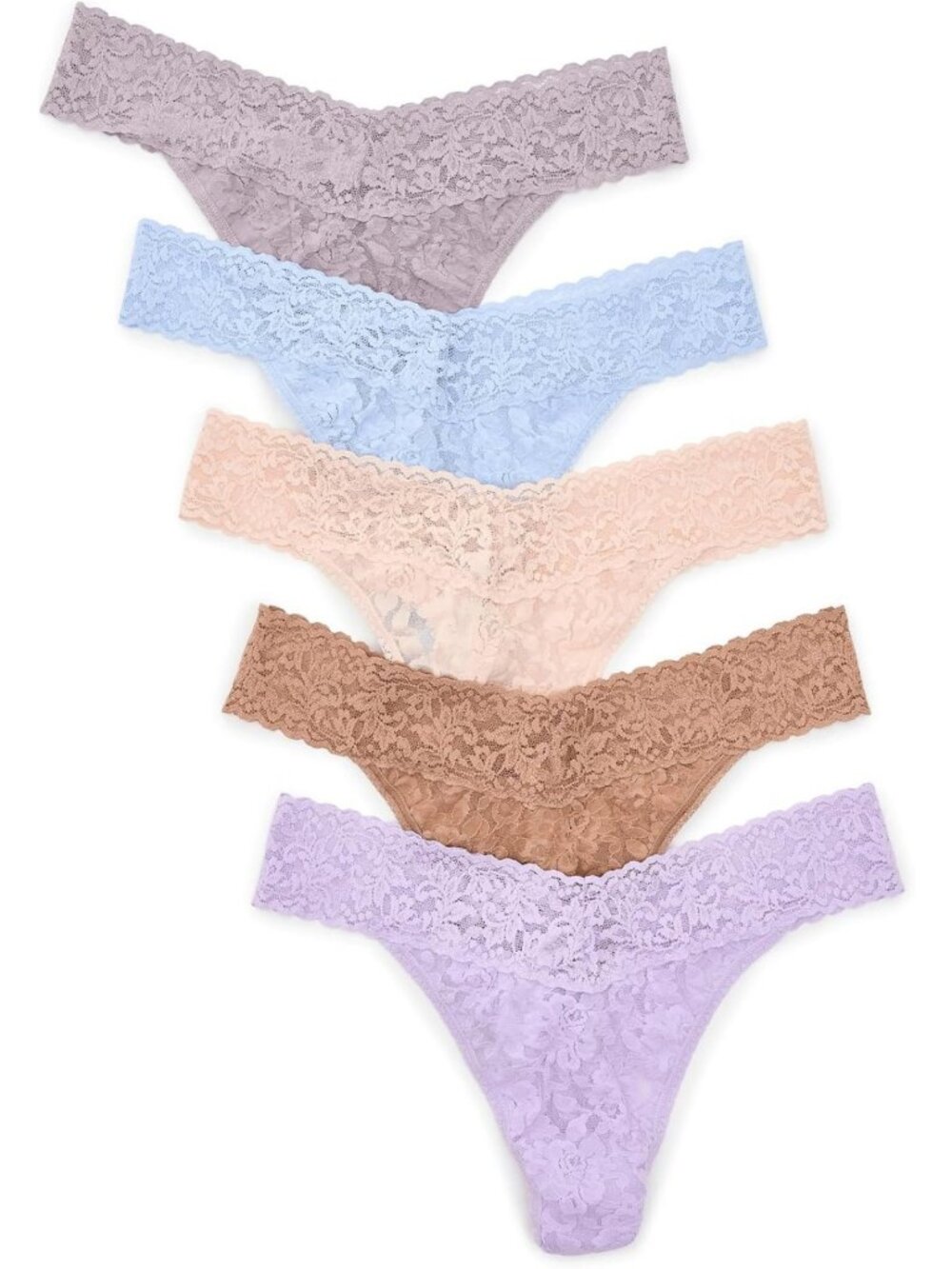 5-Pack Signature Lace Low Rise Thongs - Comfortable, Stylish, Soft Fabric